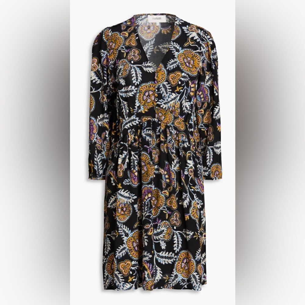 BA&SH
Volver gathered floral-print crepe mini dress NWT Size M